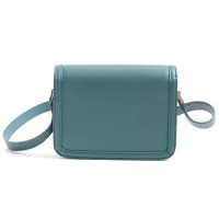Saint Laurent Green Bag Satchel Blue Shoulder Calfskin Solferino Ysl